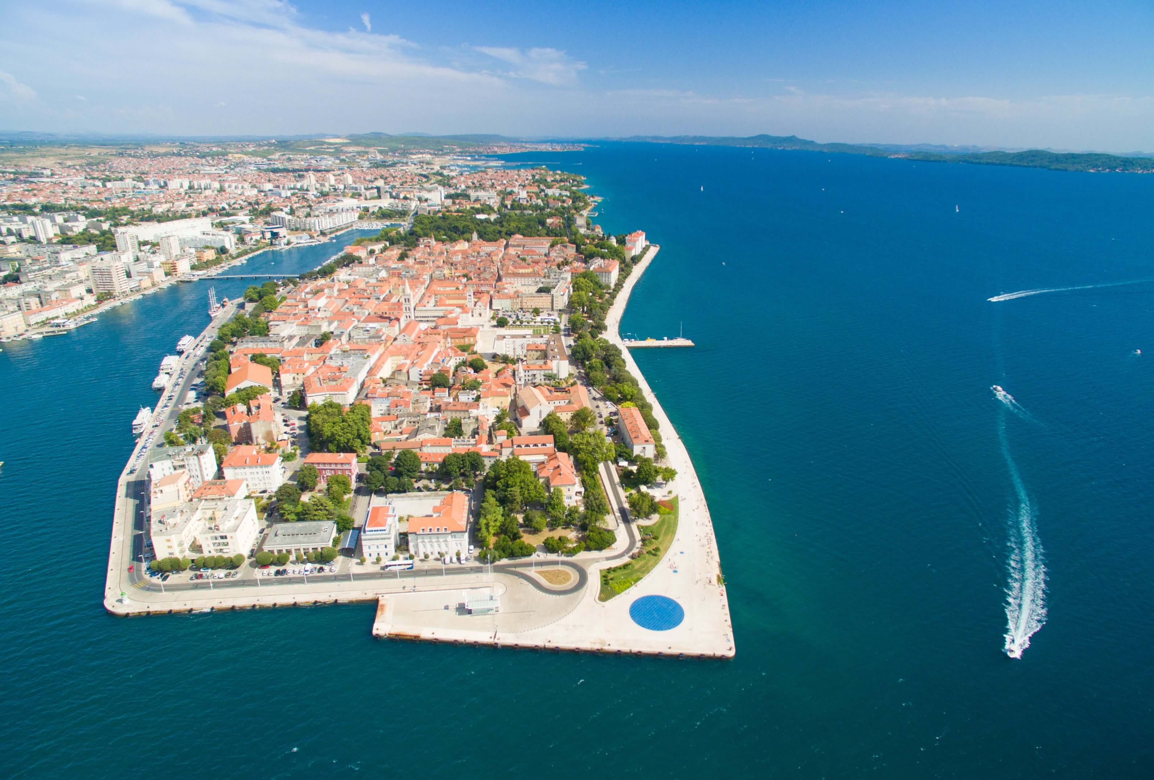 Aerial-view-of-the-city-of-Zadar