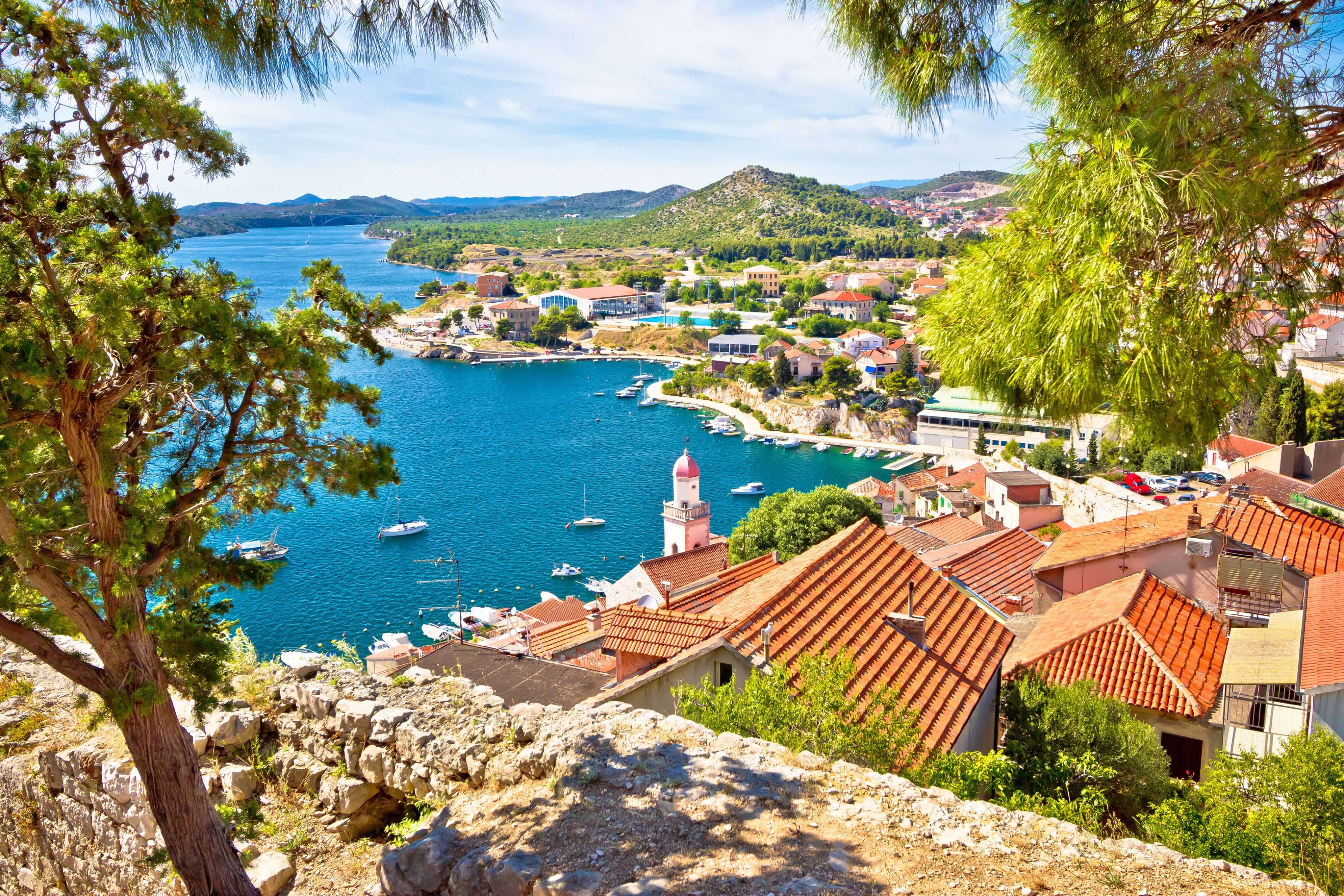 City of Sibenik coast view Dalmatia Croatia