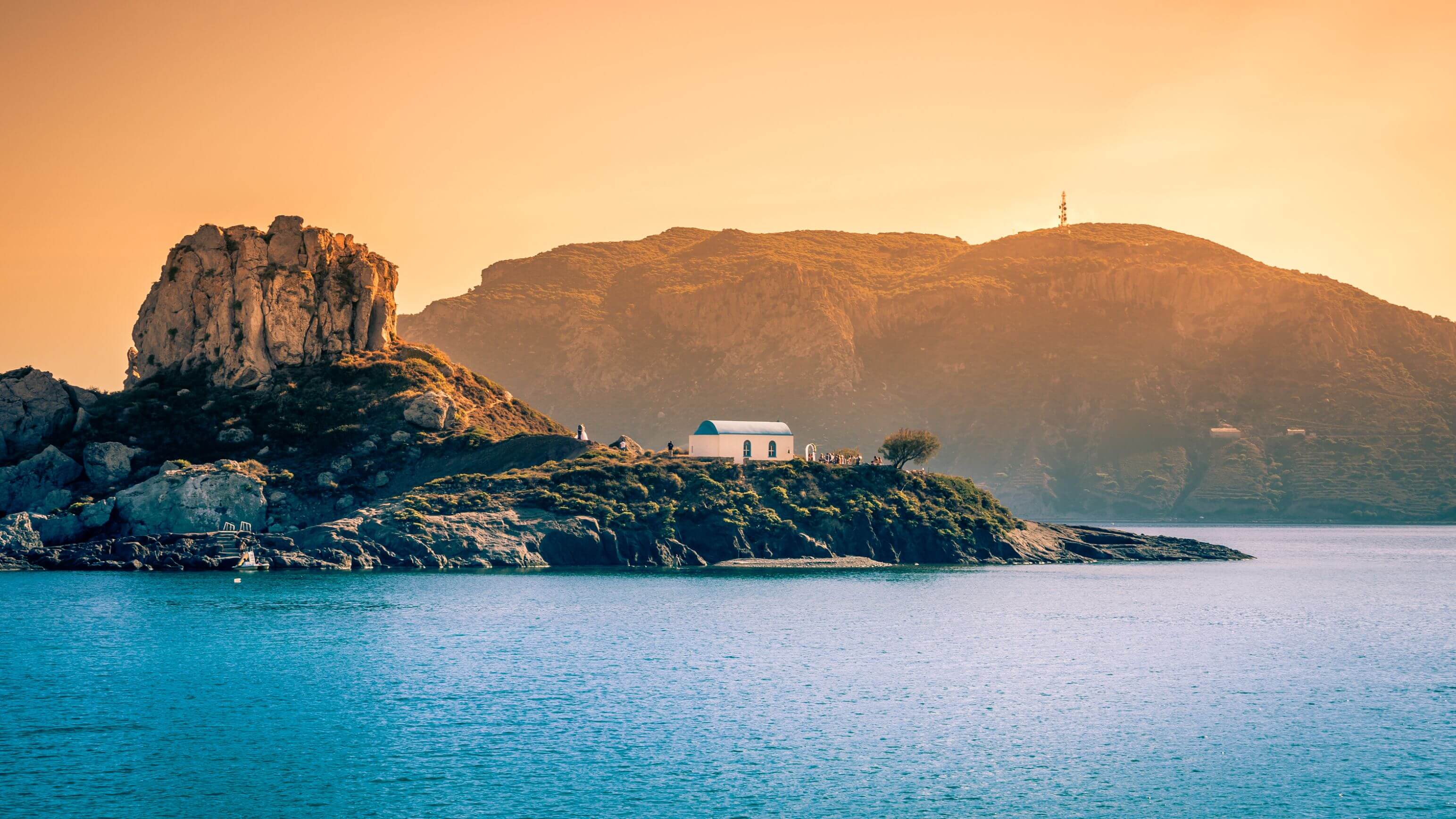 Kastri island in Kefalos Bay, Kos