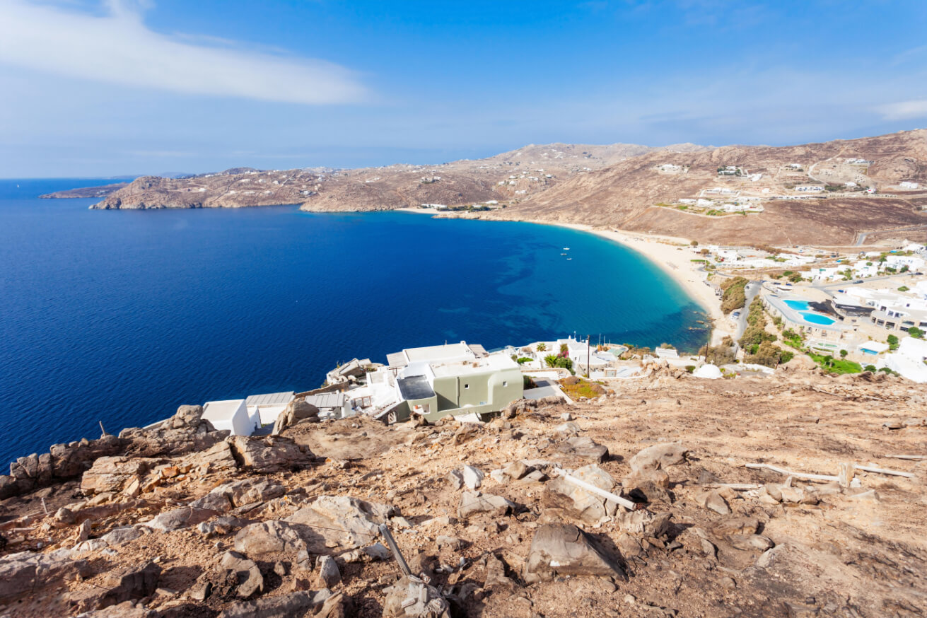 Mykonos island beach