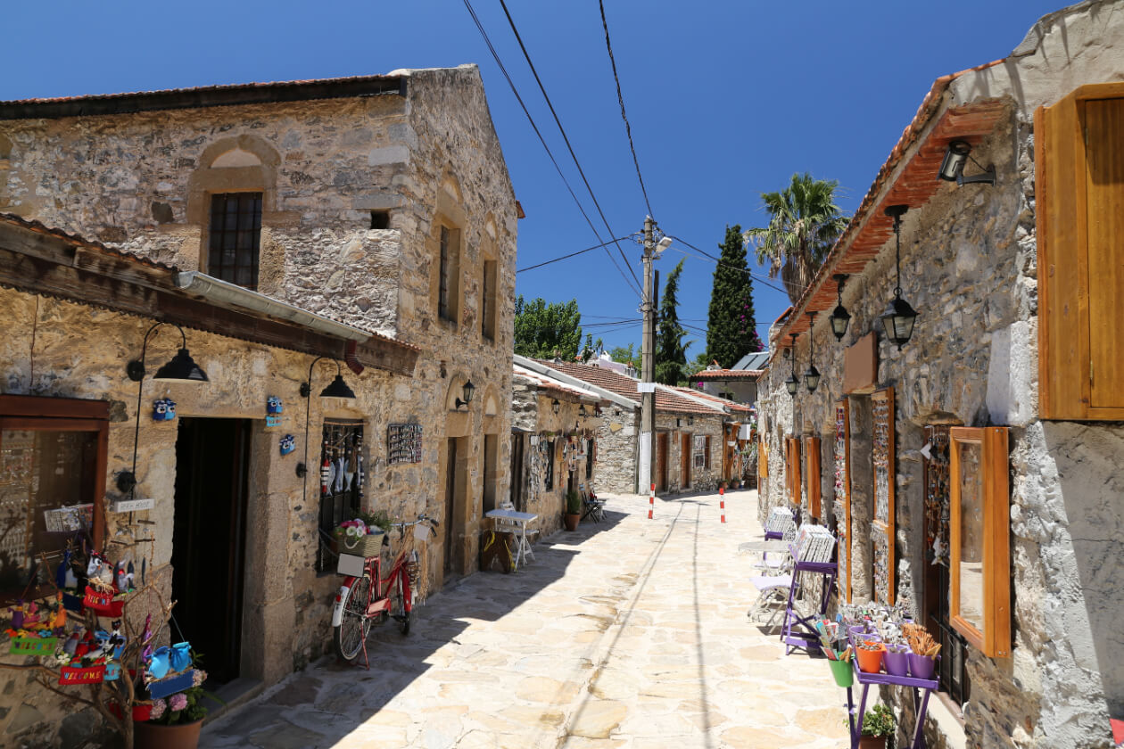 Street in Old Datca Mugla City Turkey