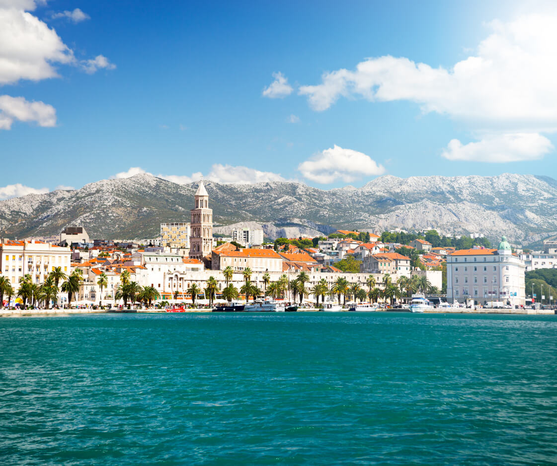 View of Riva and Old Town Split