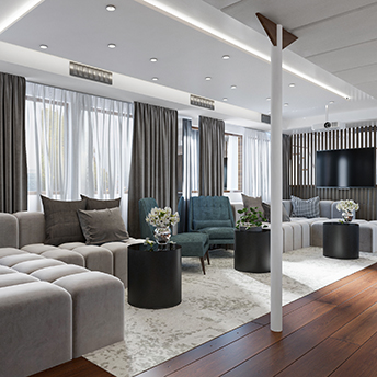 CRISTAL Lounge area in Saloon