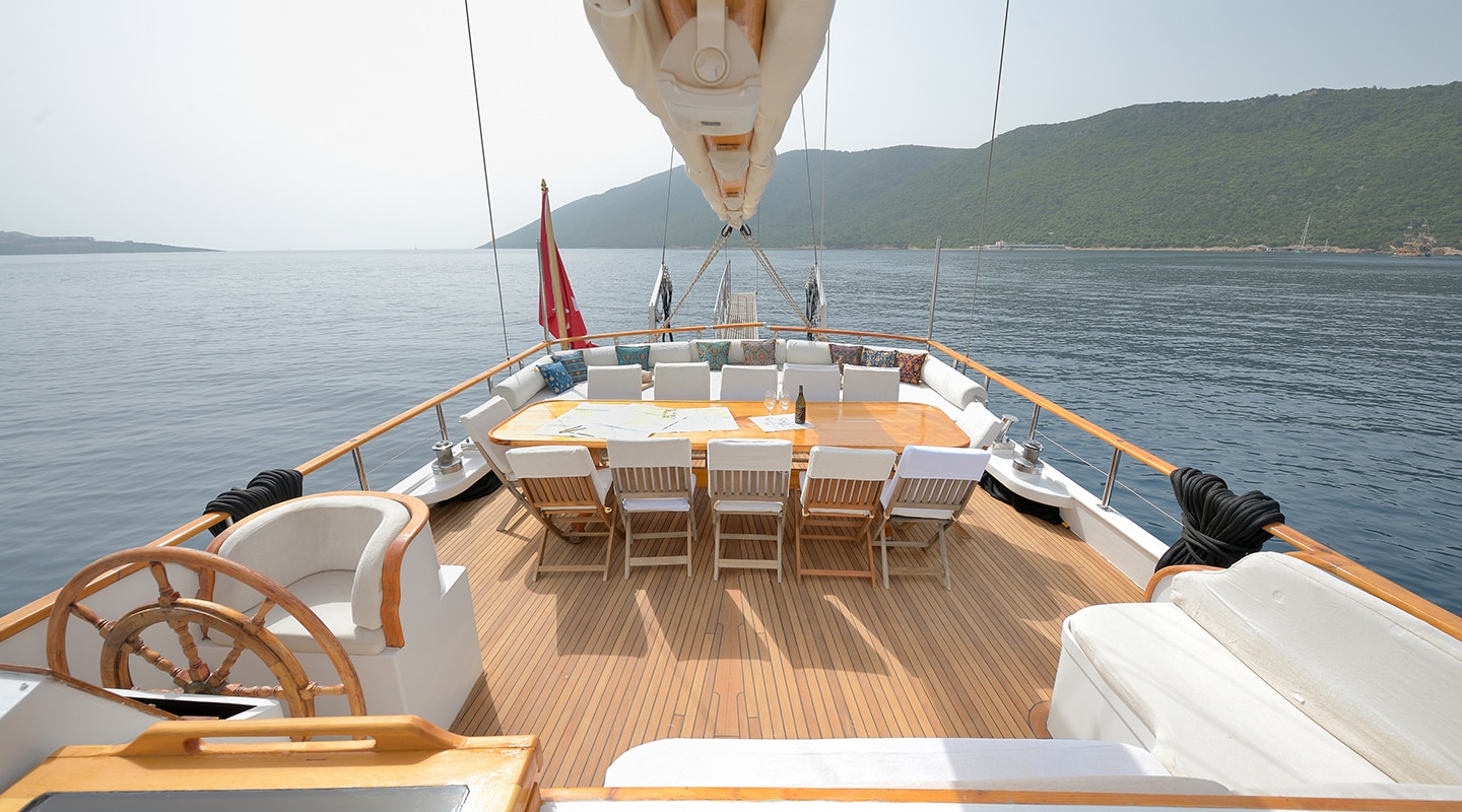 LA REINE Aft deck