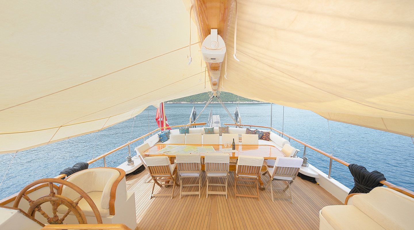 LA REINE Aft deck
