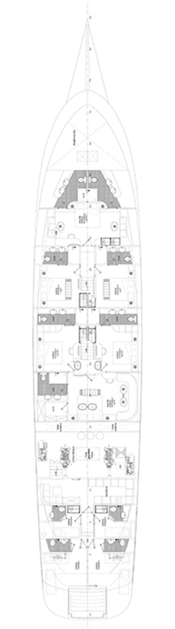 LADY GITA Layout of cabins