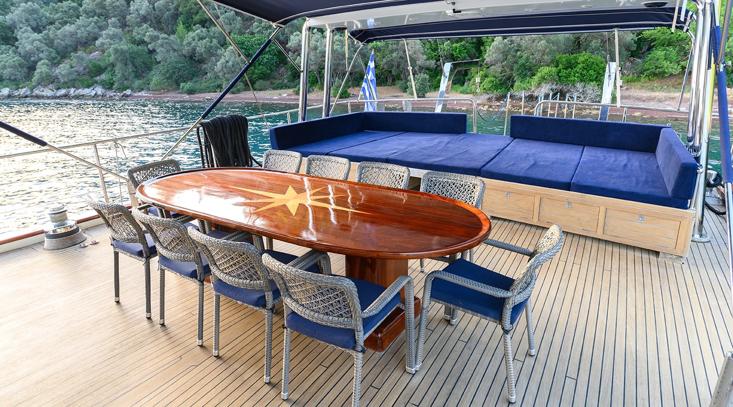 VIVA SHIRA Aft deck