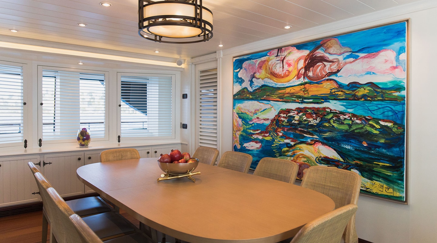 LADY TRUDY Maindeck dining area