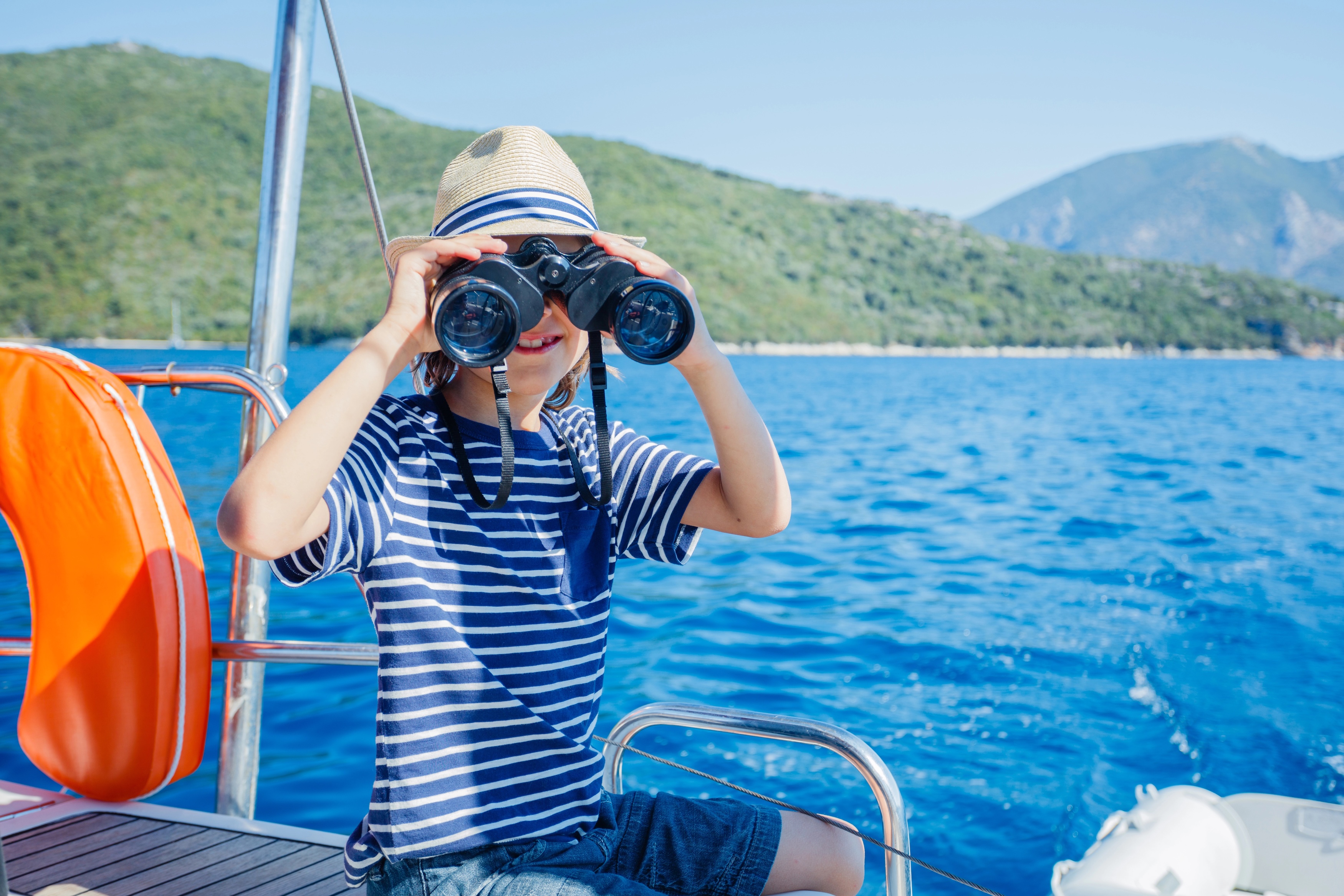 kids on yacht