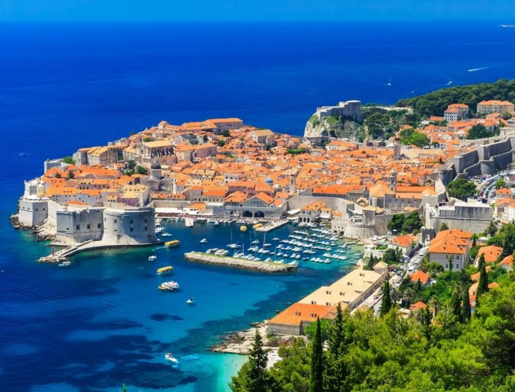 A panoramic view of the walled city Dubrovnik Croatia 824-1024
