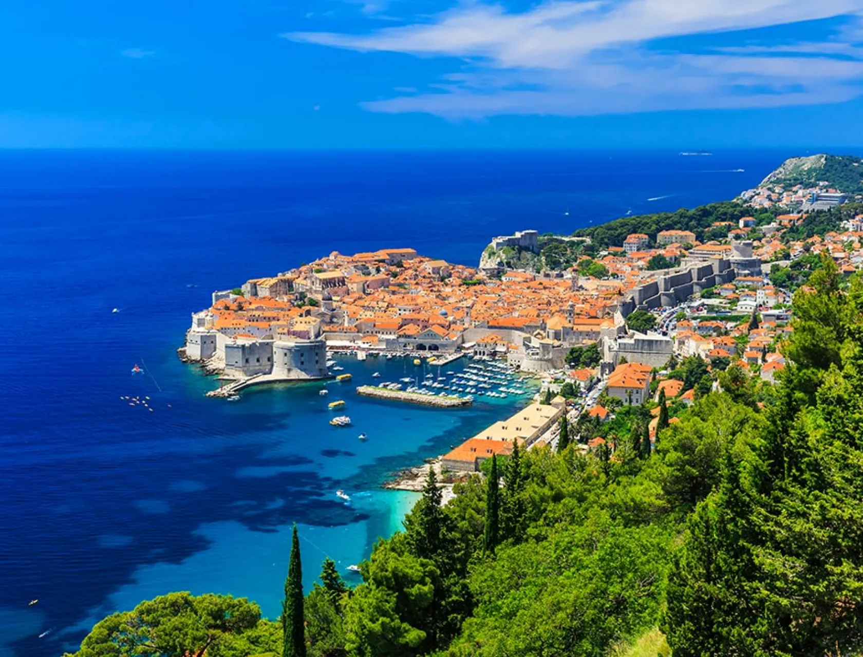 A-panoramic-view-of-the-walled-city-Dubrovnik-Croatia