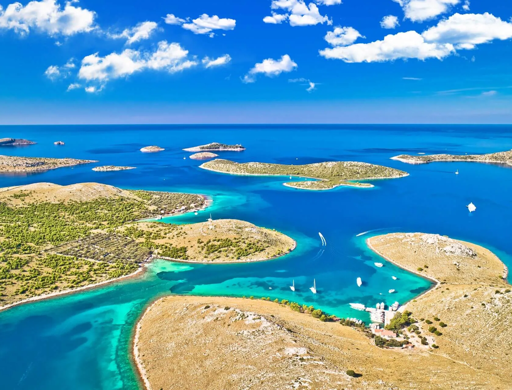 Kornati islands in Croatia in August