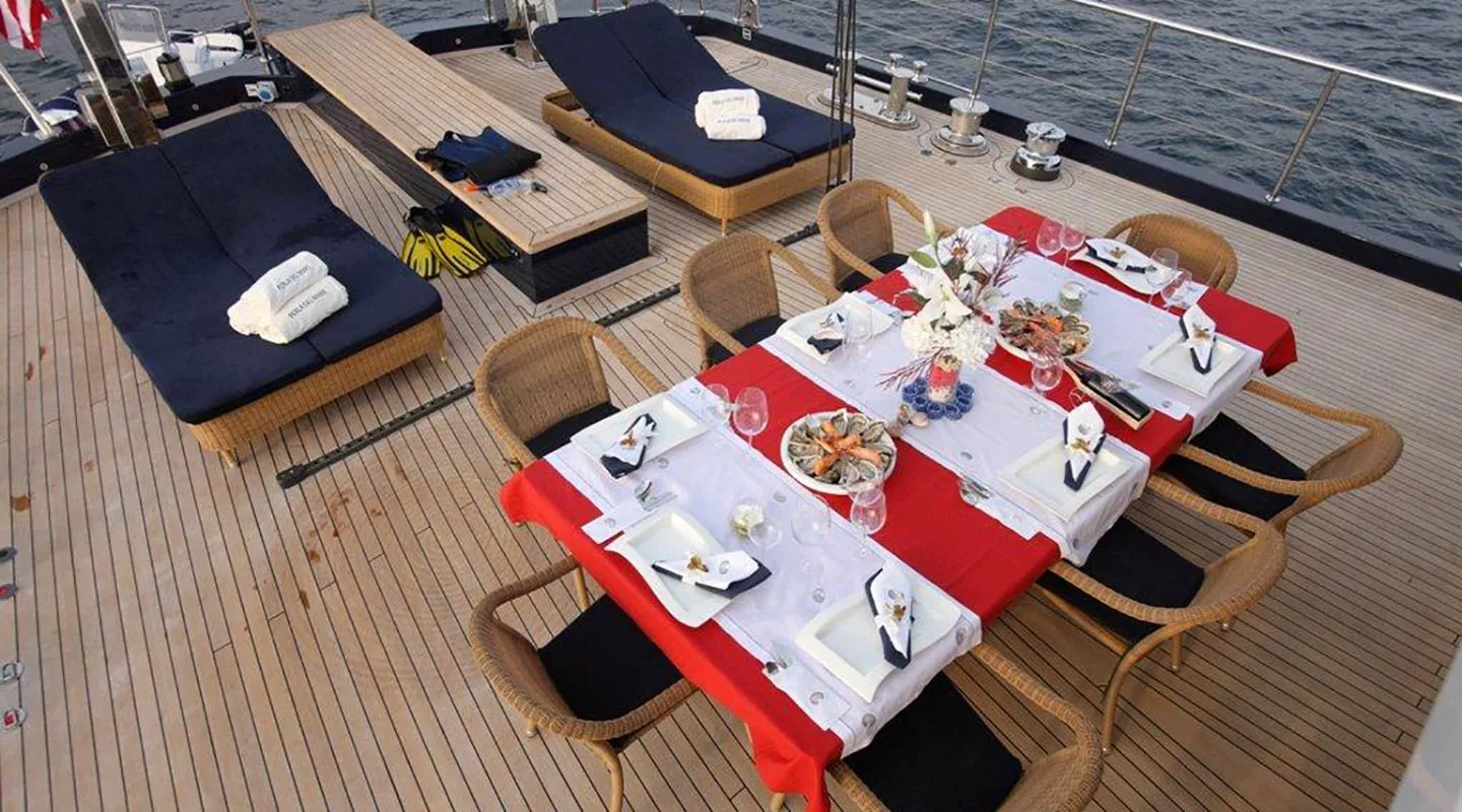 PERLA DEL MARE Aft deck