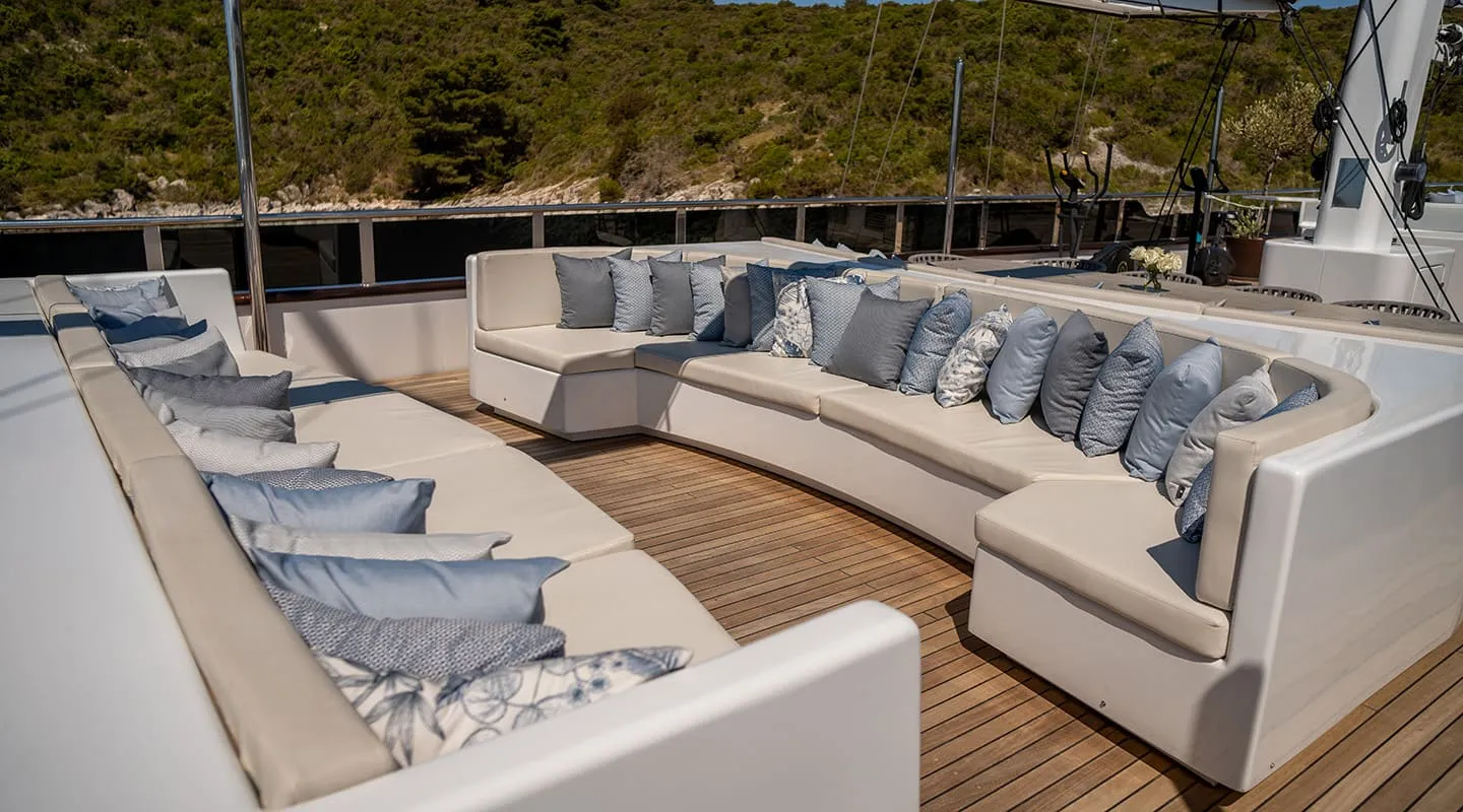 ANIMA MARIS Lounge area on sundeck