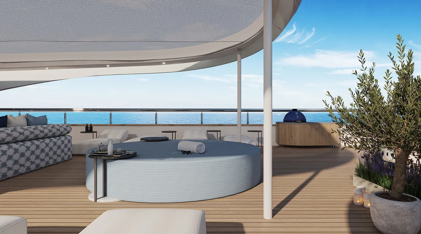 BELLA Lounge area on Upper deck