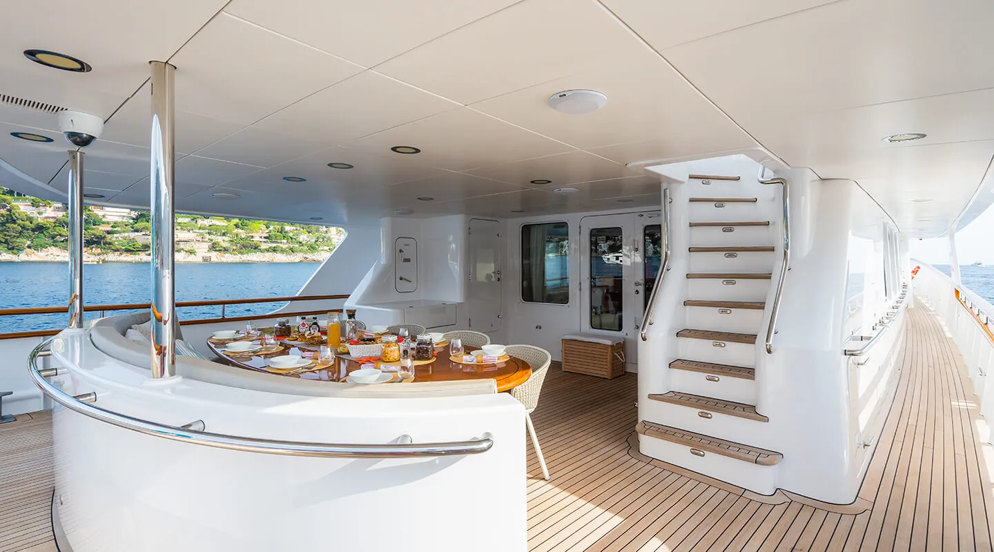 CORNELIA Aft deck