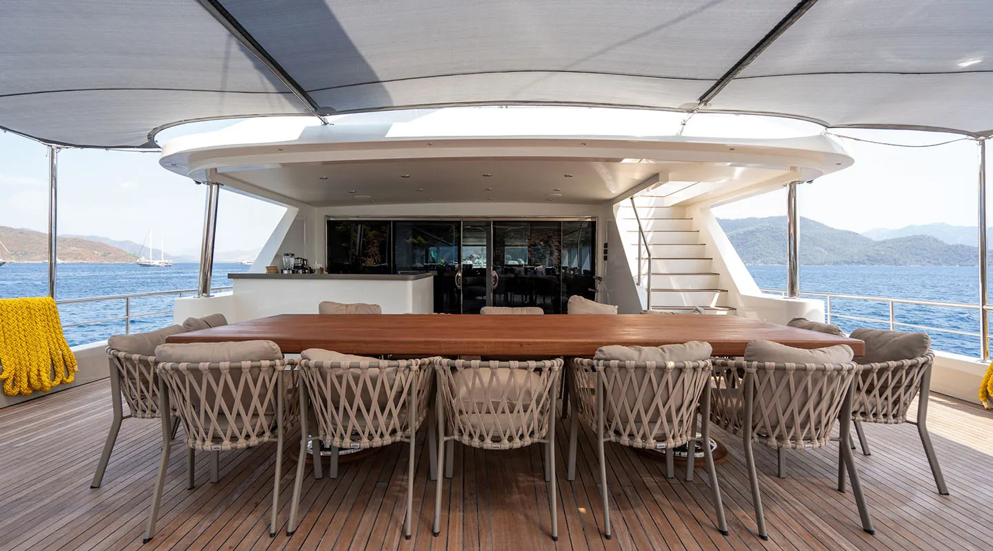 DE LOVE Aft deck