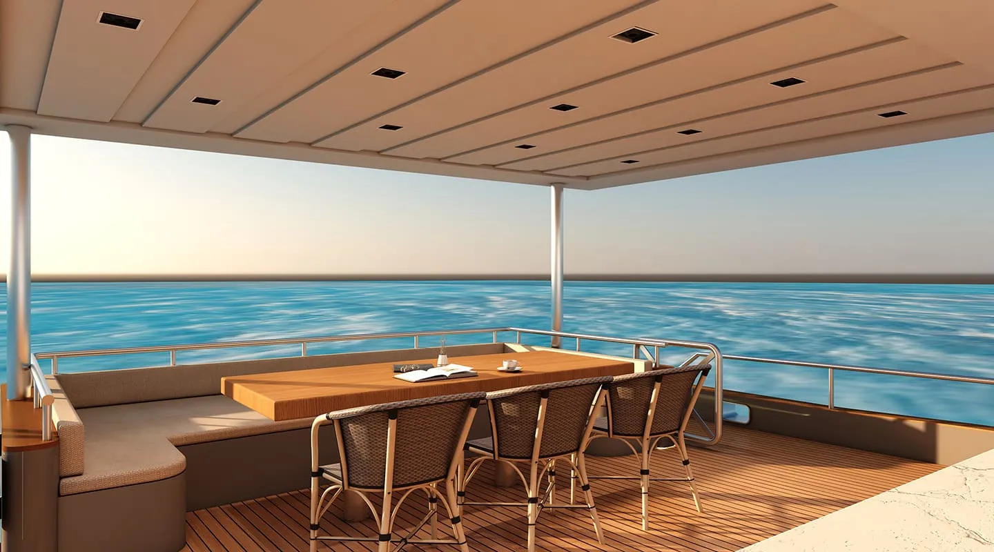 JR SIMAY Aft deck