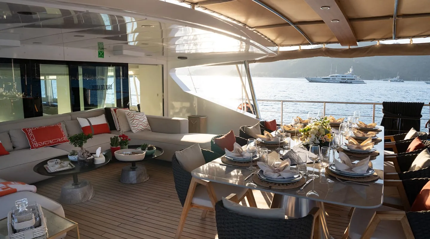 PERLA DEL MARE Aft deck