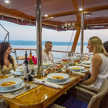 ALTAIR Dining area on Aft deck