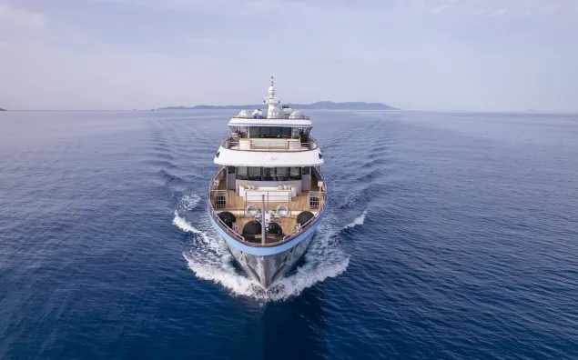 Indulge in an elegant journey aboard the luxury DS Yachts