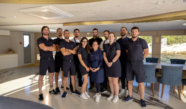 The Elite Crew of DS Yacht Bella Architects of Unrivalled Luxury and Service