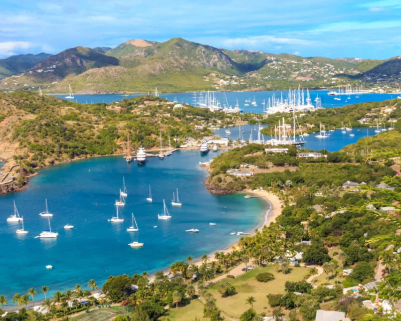 Antigua Bay Aerial View, Falmouth Bay, English Harbour