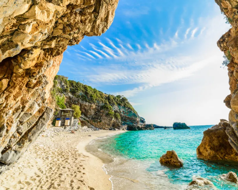 beach in Corfu