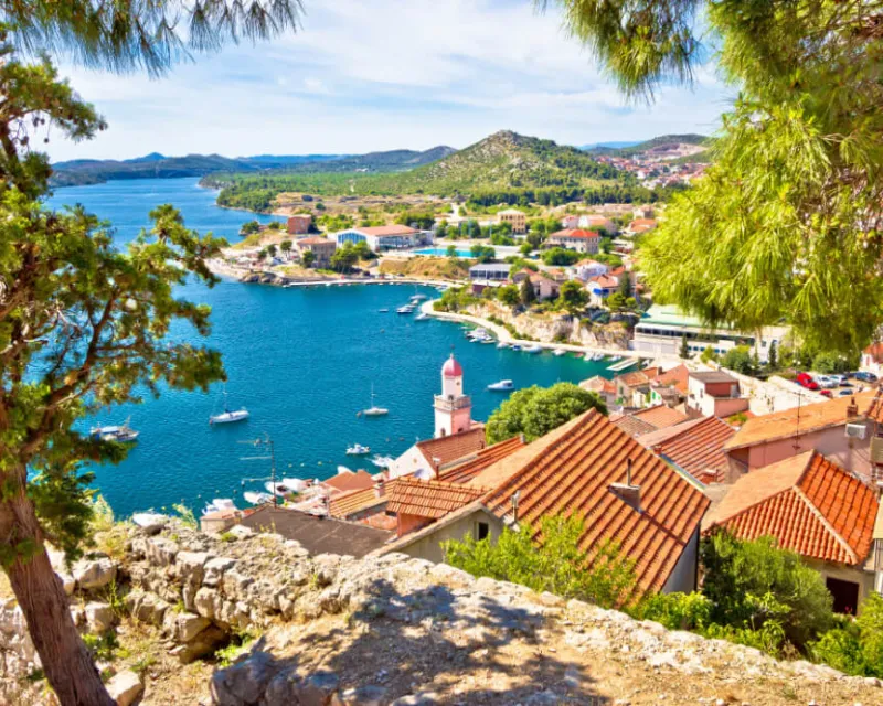 City of Sibenik coast view Dalmatia Croatia