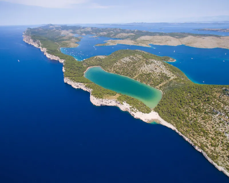 Slano lake in nature park Telascica, Dugi otok