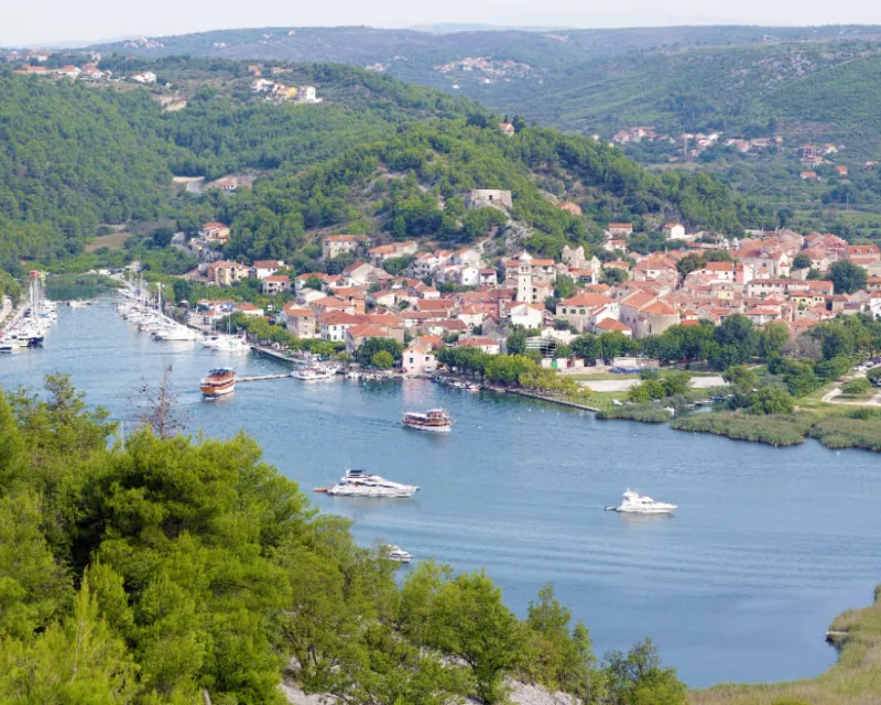 National park krka river Krka town of Skradin Croatia