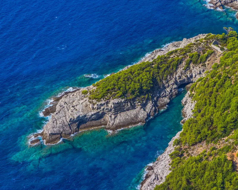 Reef on Elaphites island Lopud - Dubrovnik archipelago