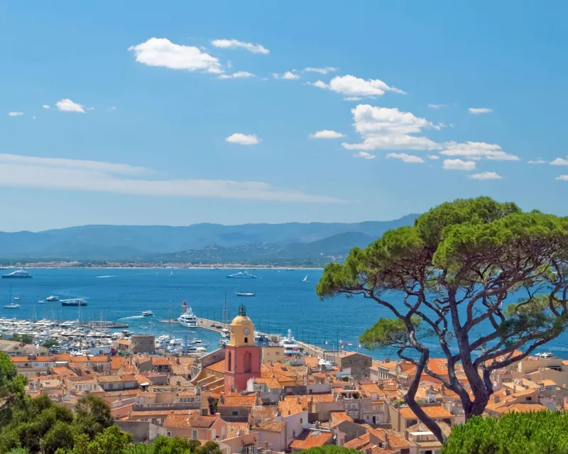 Saint Tropez with top view
