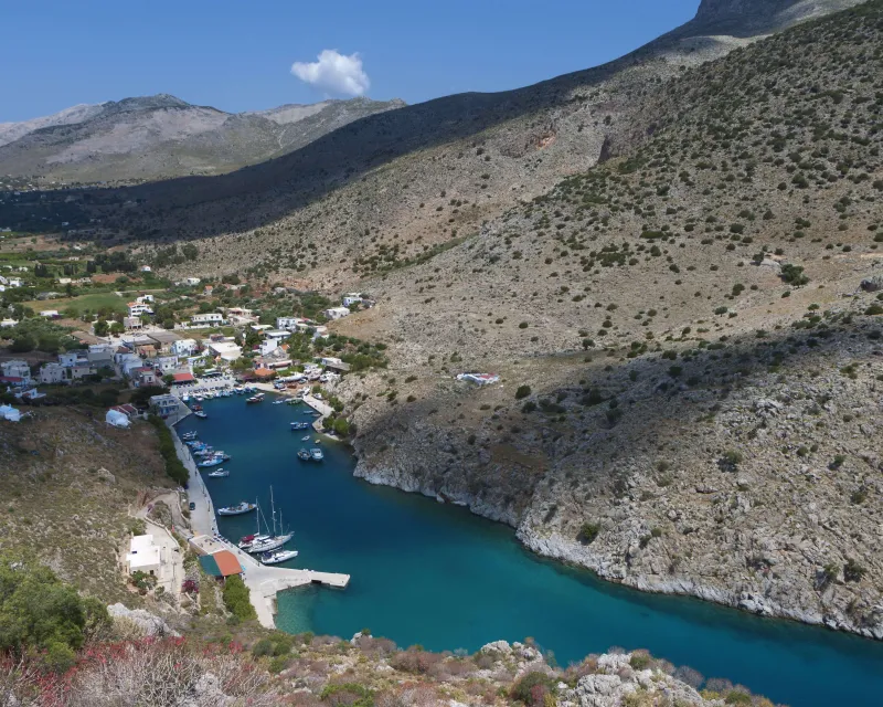 Vathi bay at Kalymnos island in Greece