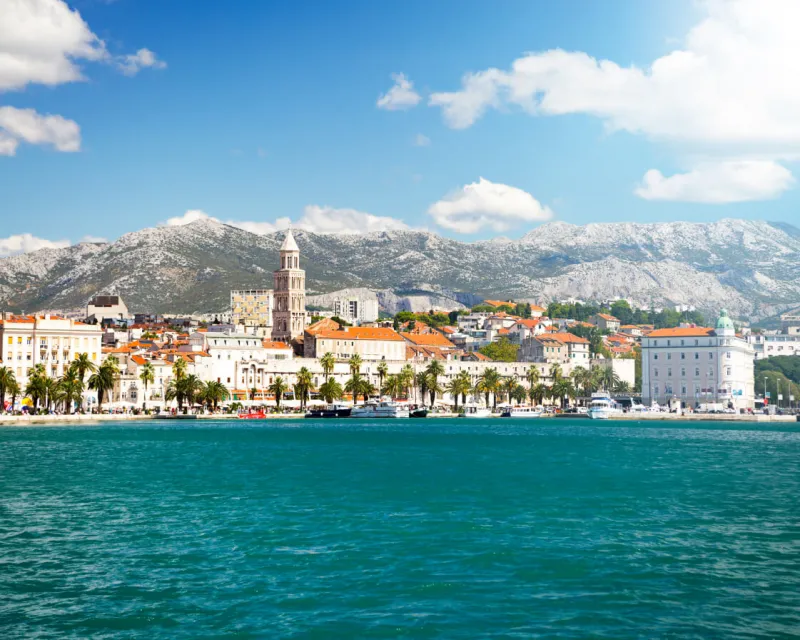 View of Riva and Old Town Split