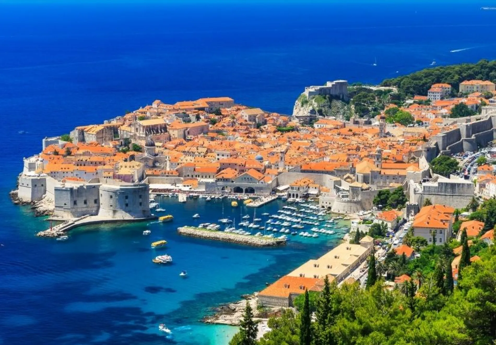 A panoramic view of the walled city Dubrovnik Croatia 824-1024