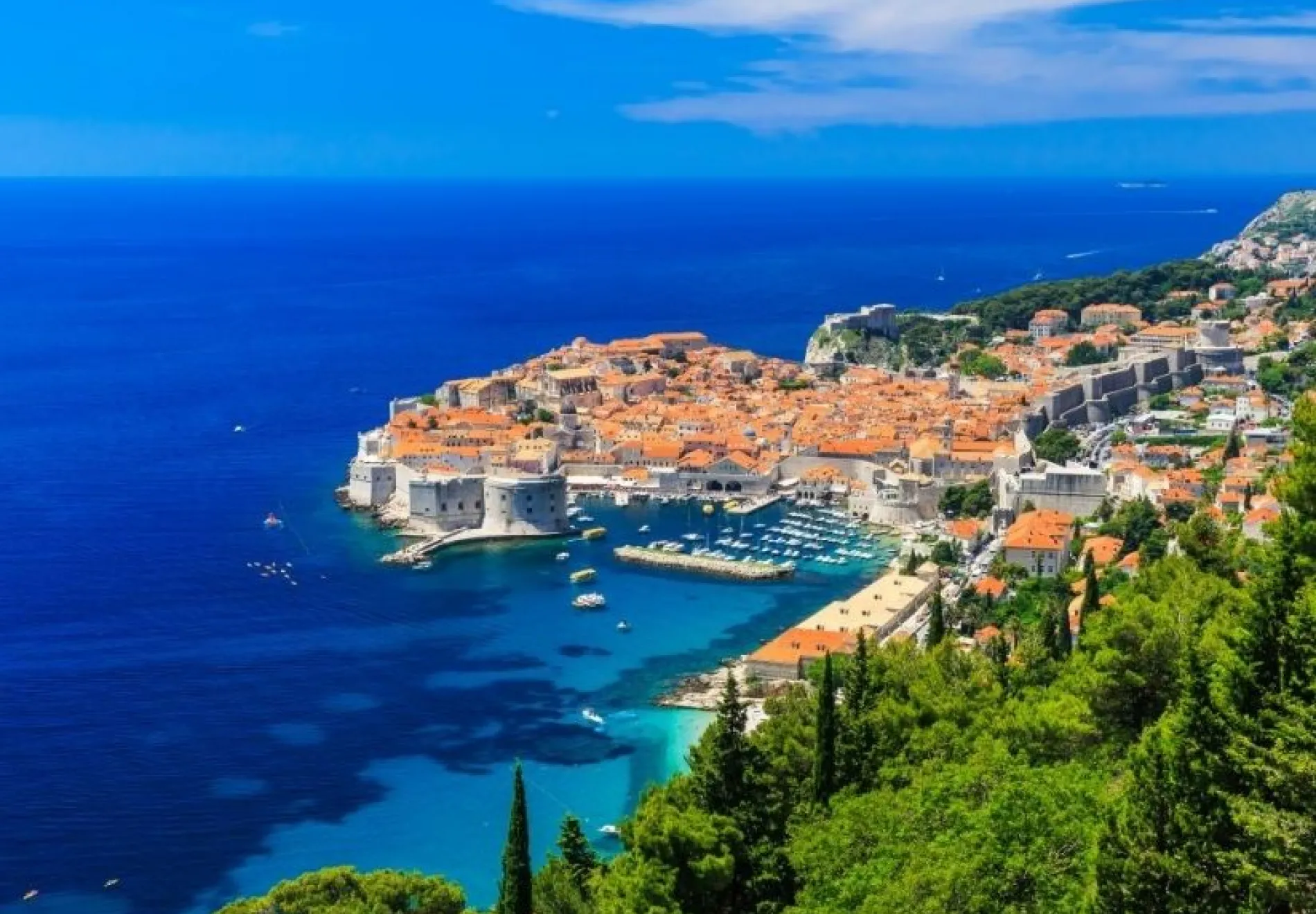 A-panoramic-view-of-the-walled-city-Dubrovnik-Croatia CROP