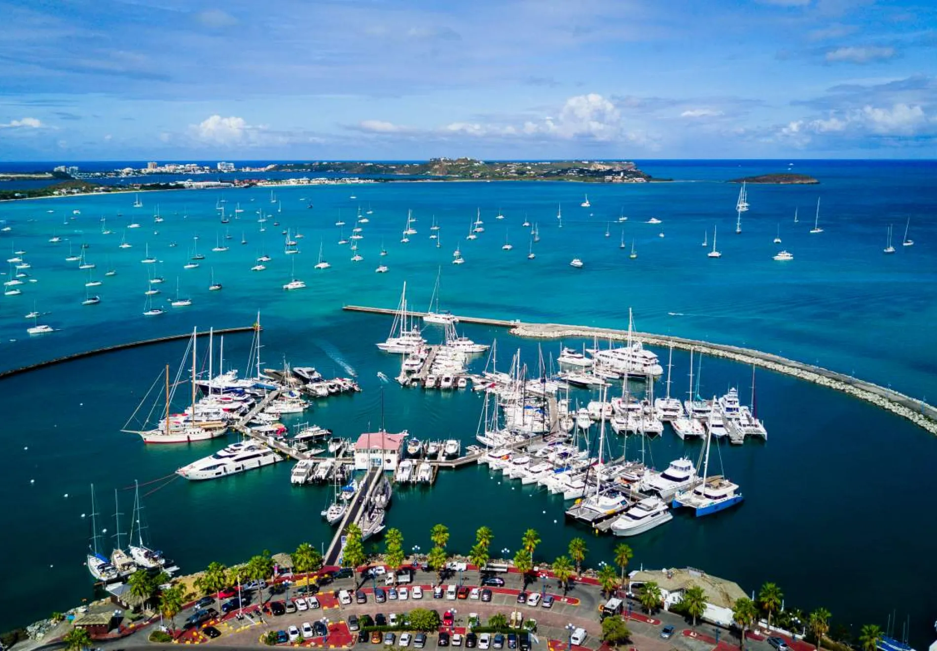 Aerial-view-of-Marigot-Bay-Port-in-Saint-Marten