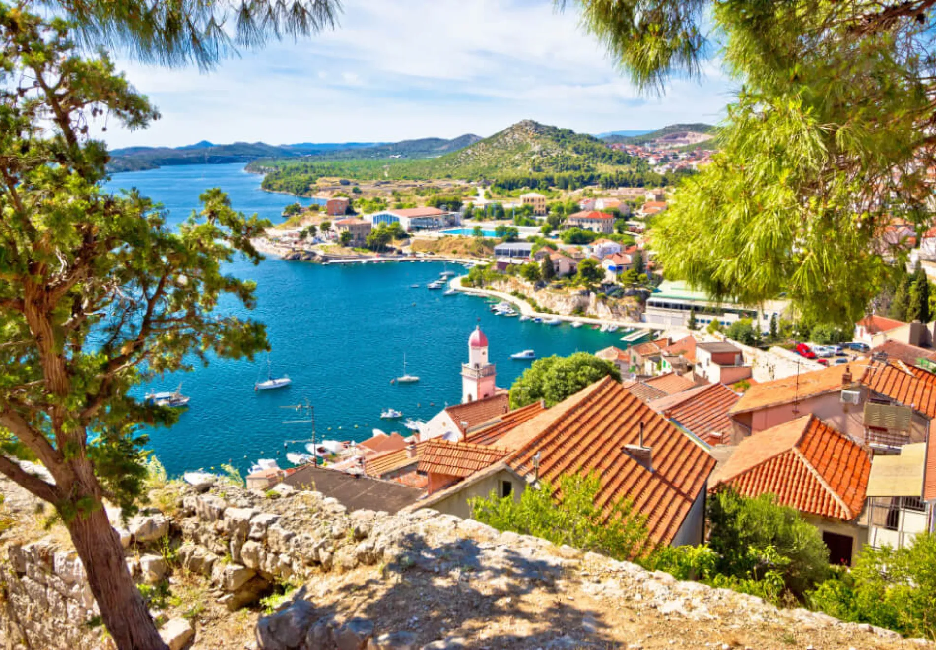 City of Sibenik coast view Dalmatia Croatia