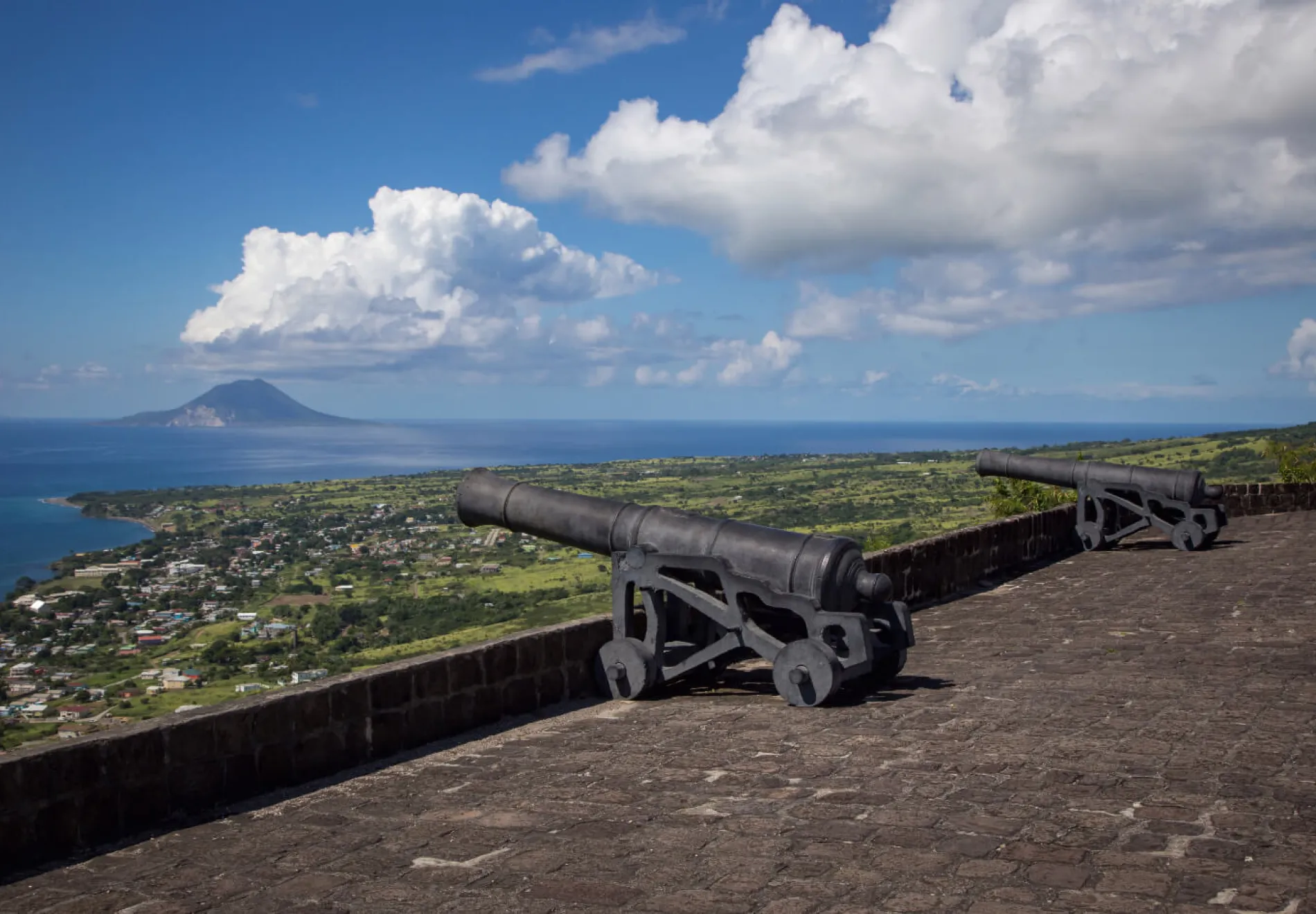 Enjoying the views of Brimstone Hill in St. Kitts