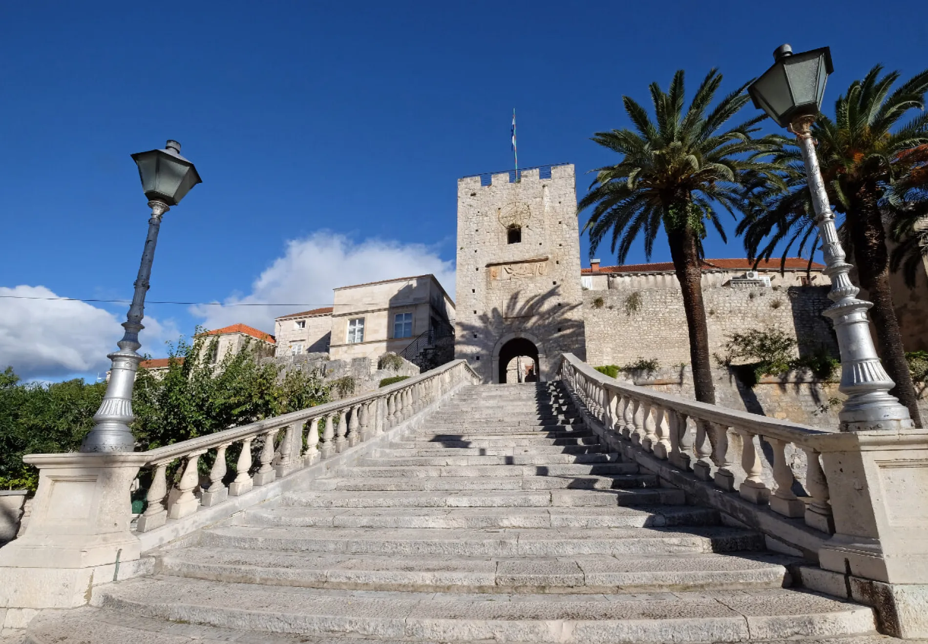 KORCULA, CROATIA - Main gate of old town of Korcula