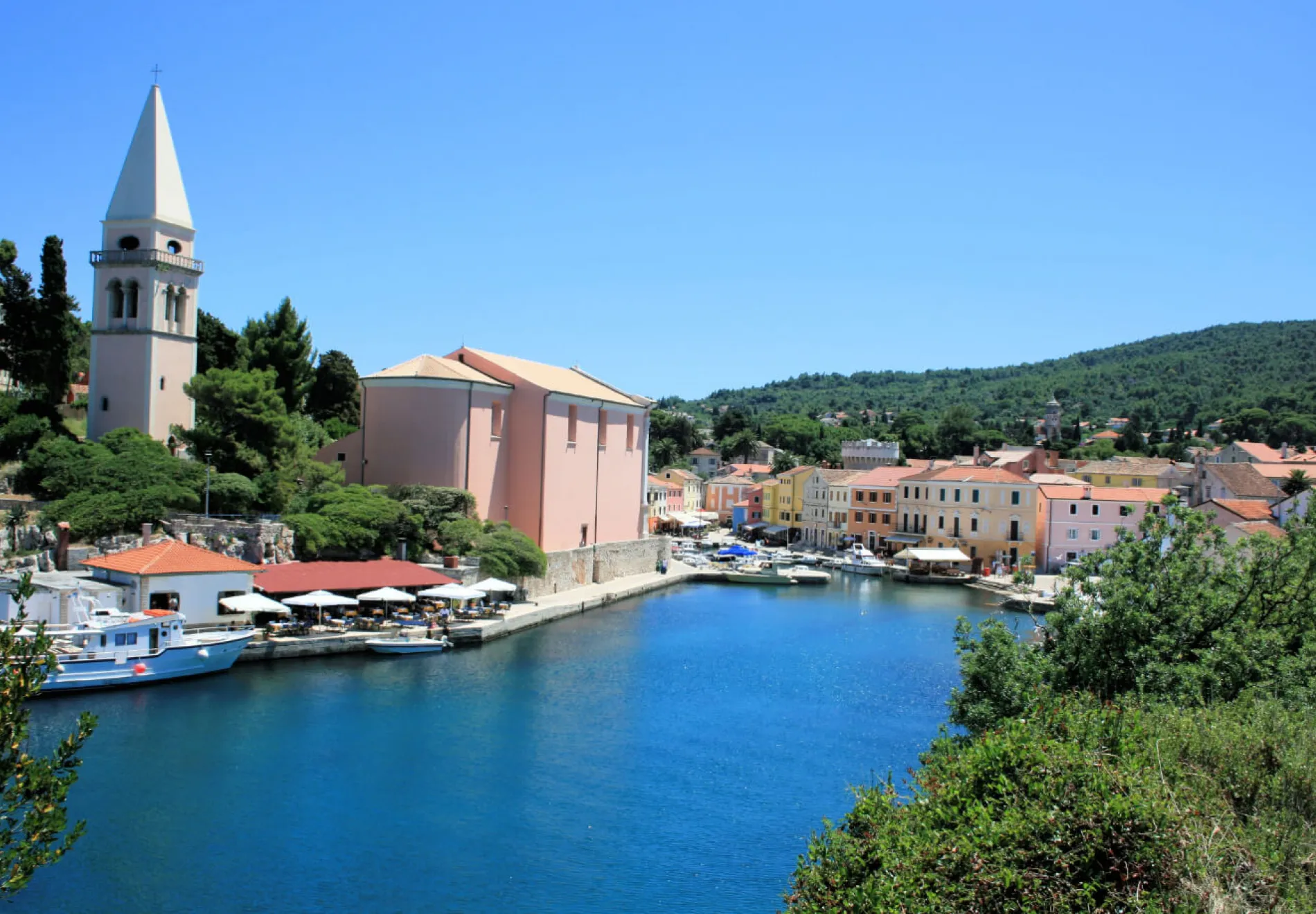 Lovely small town Veli Losinj in Croatia 