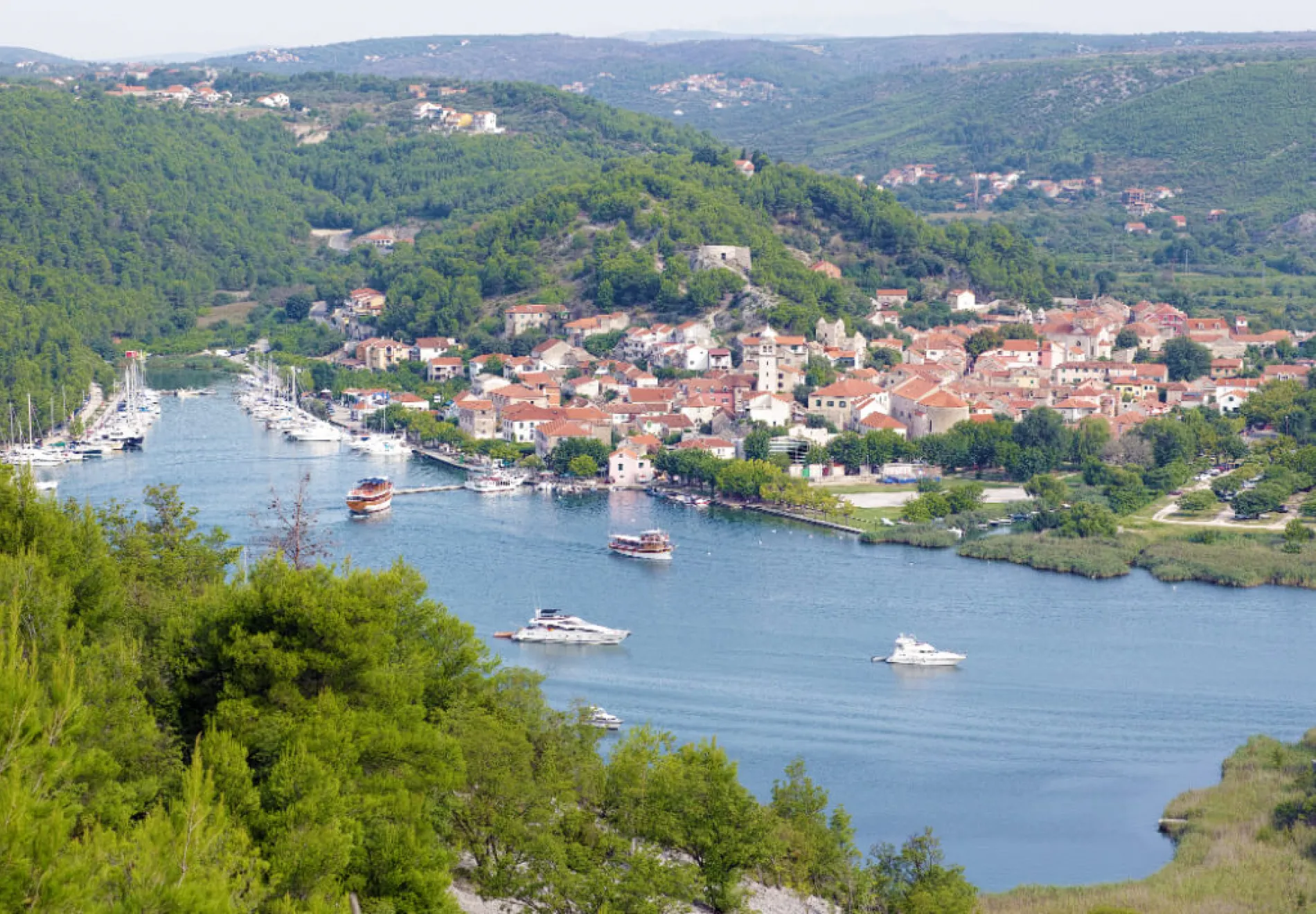 National park krka river Krka town of Skradin Croatia