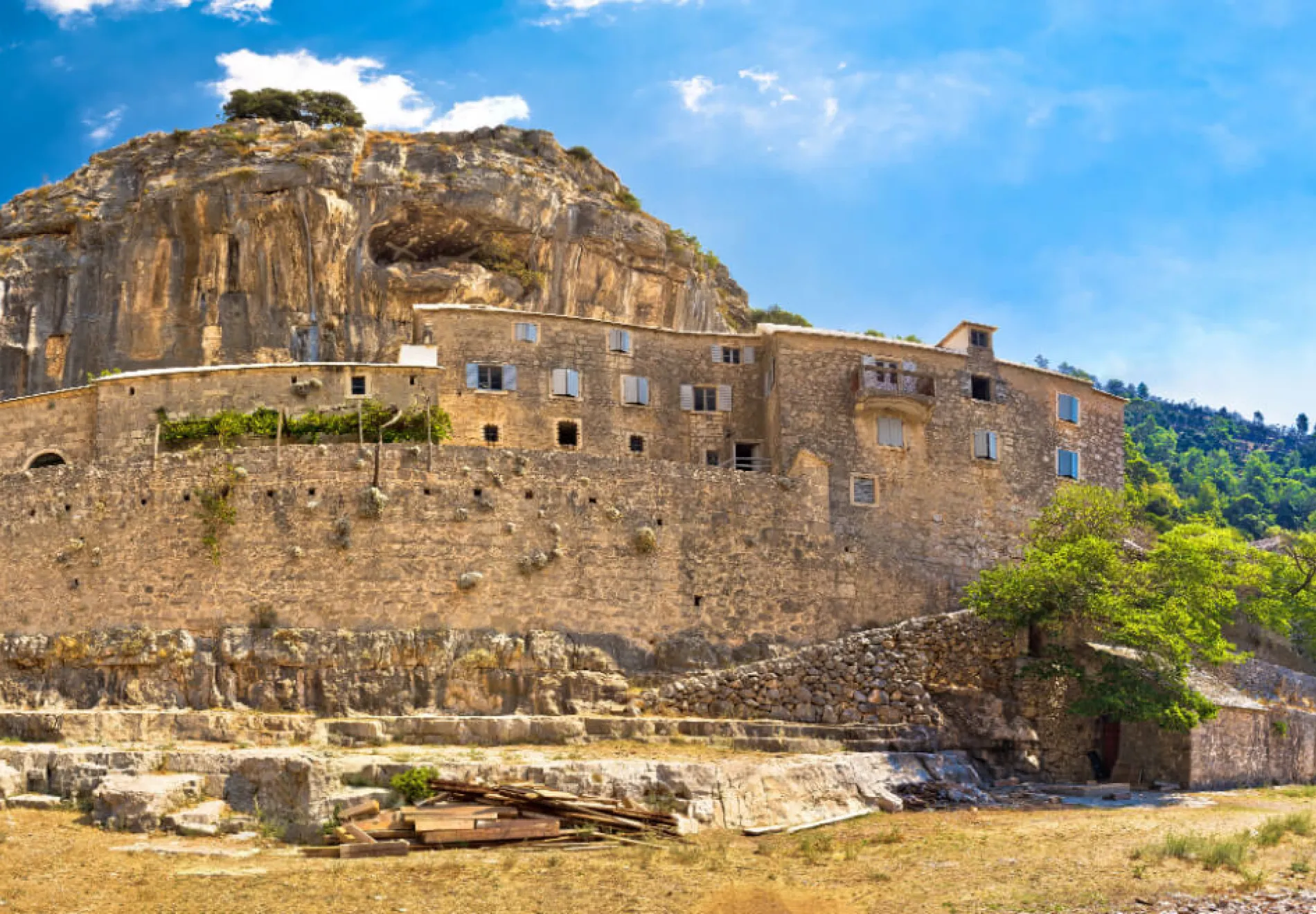 Pustinja Blaca stone desert hermitage on Brac island 