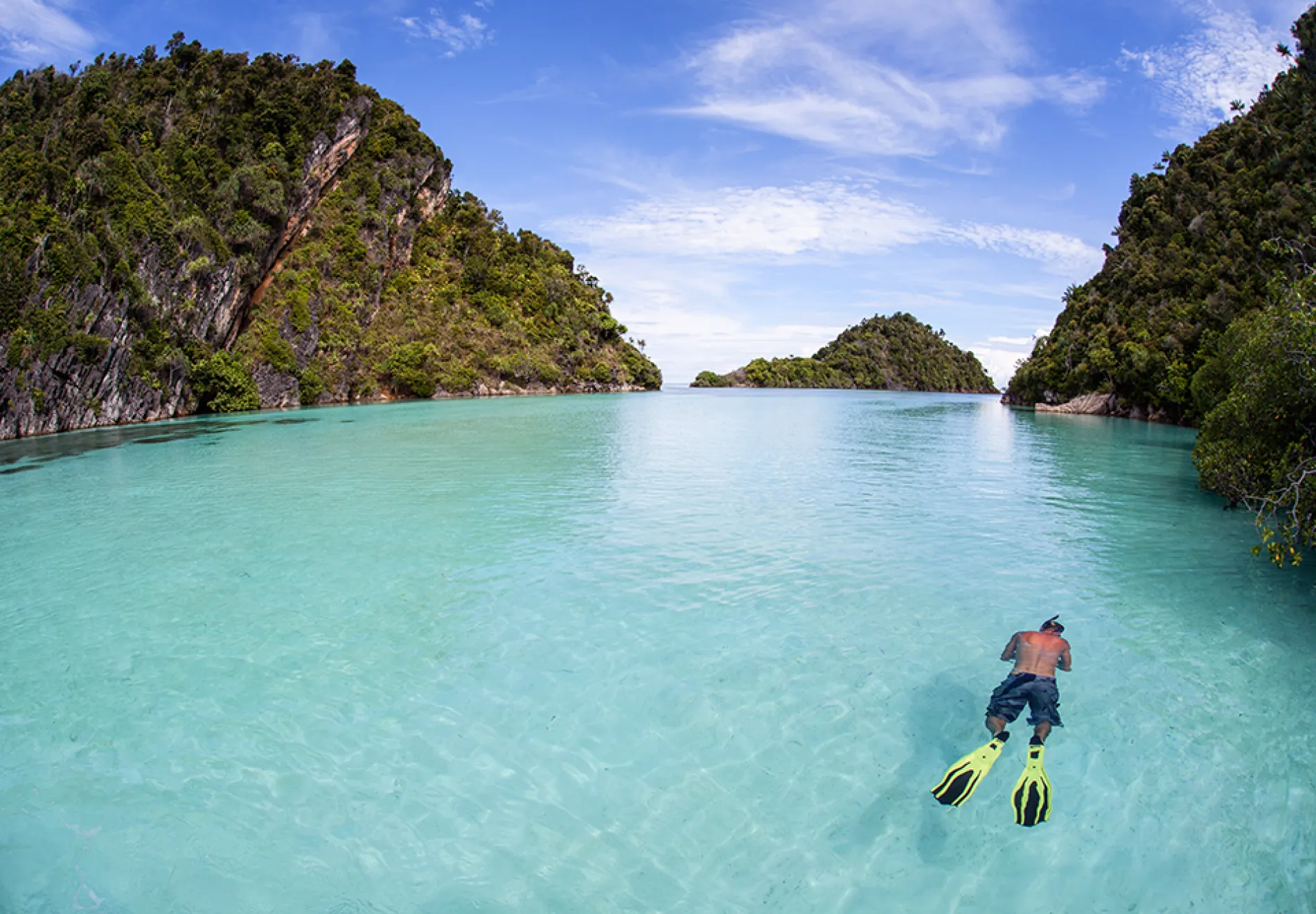 Snorkeler-and-Tropical-Lagoon-1