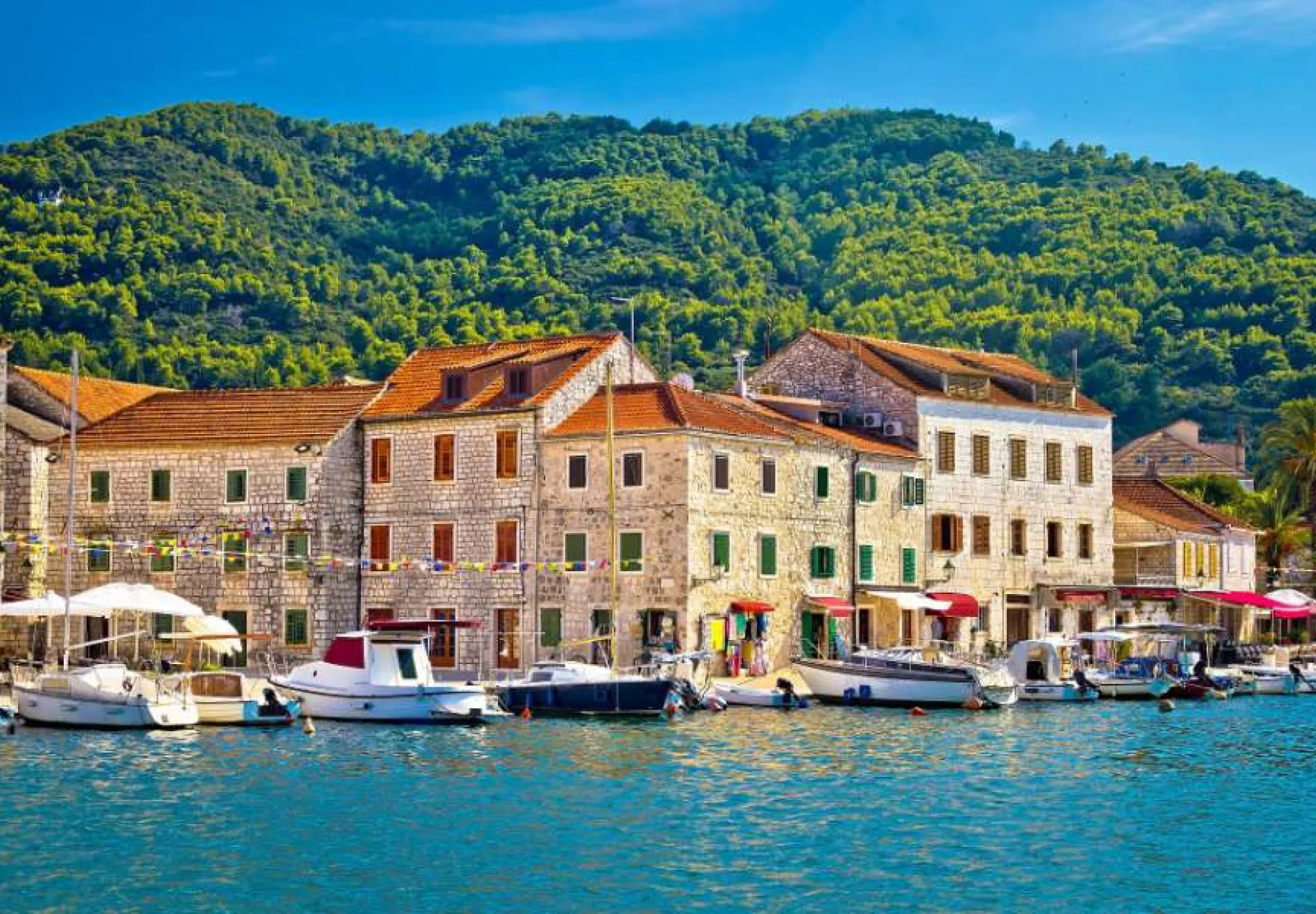 Stari Grad waterfront view island of Hvar Croatia_0