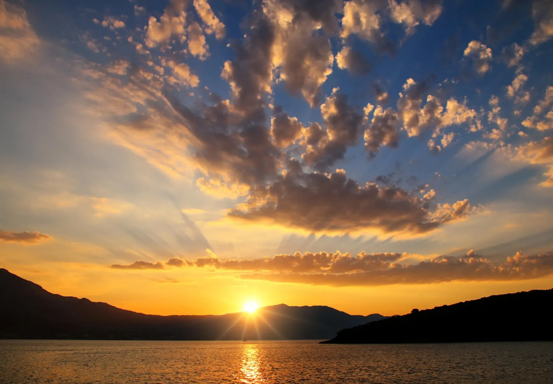 Sunrise over Peljesac Peninsula