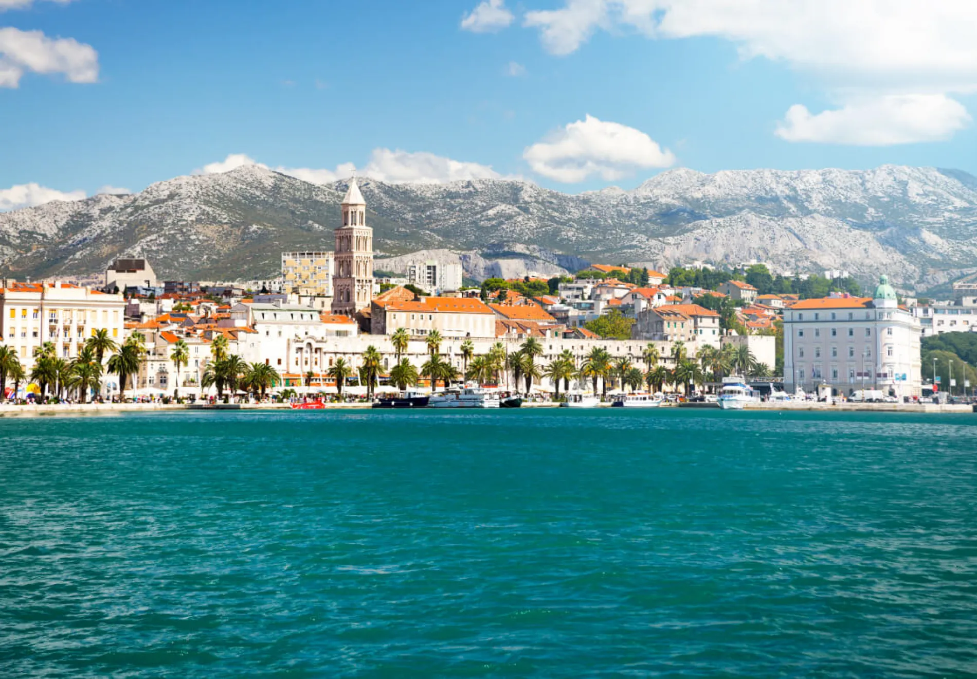 View of Riva and Old Town Split