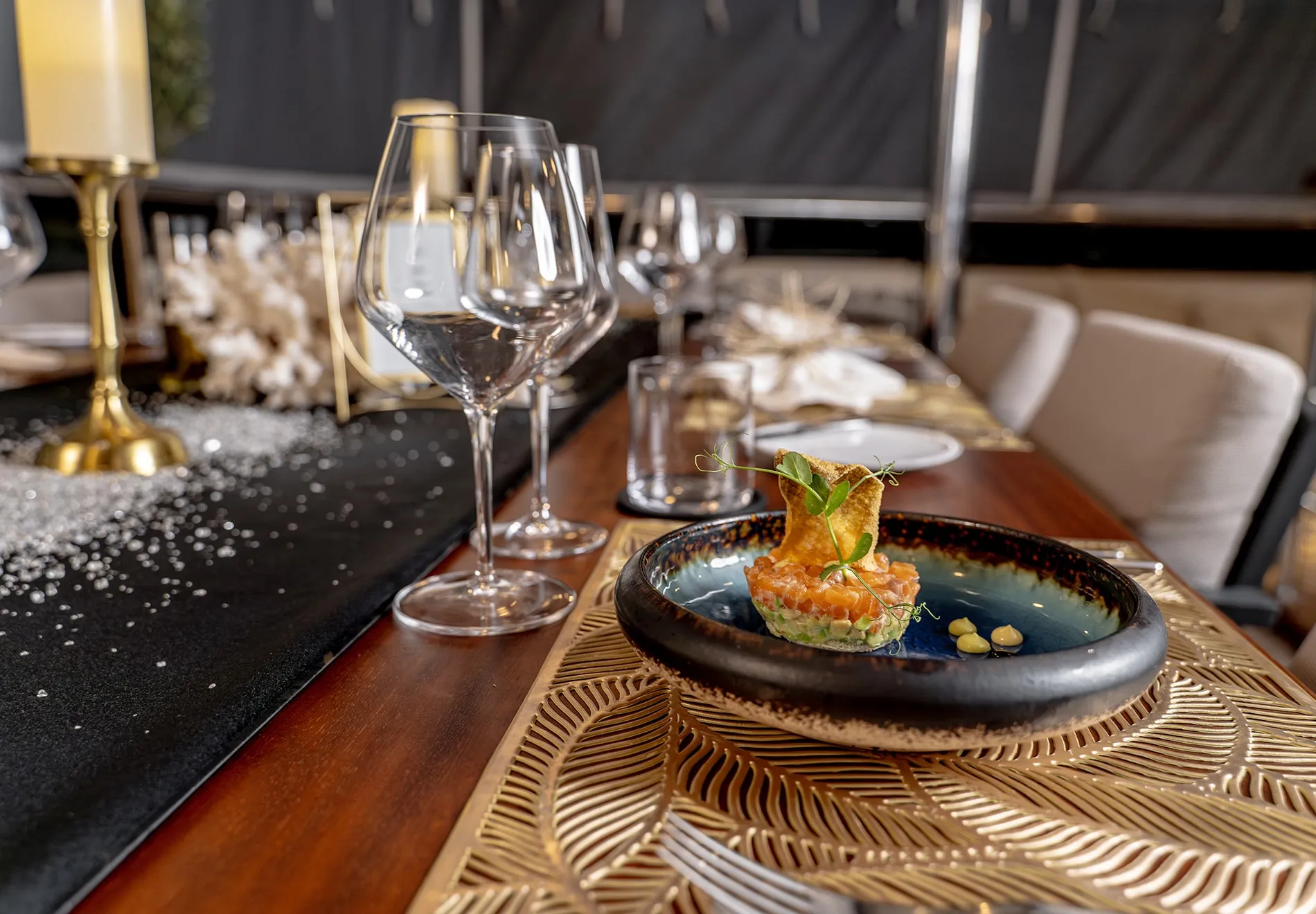 In addition to seafood, the chefs select the highest quality meats, local cheeses, and olive oils