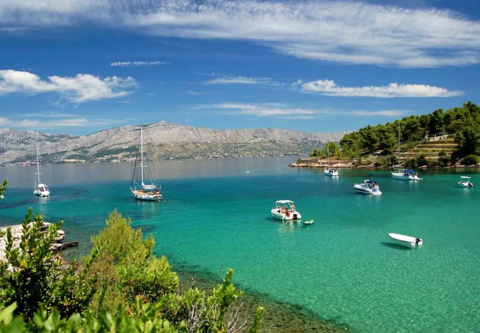 lovrecina beach on brac island in croatia